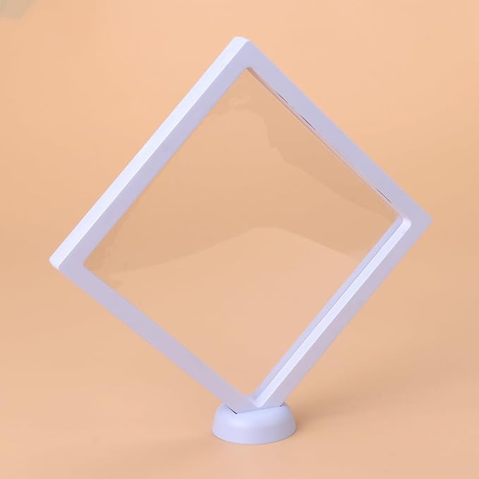 Gatuida 3D Floating Display Case (Without Base), Transparent PE Jewelry Storage Box, Floating Coin Display Frame Holder(18x2cm) - Image 5