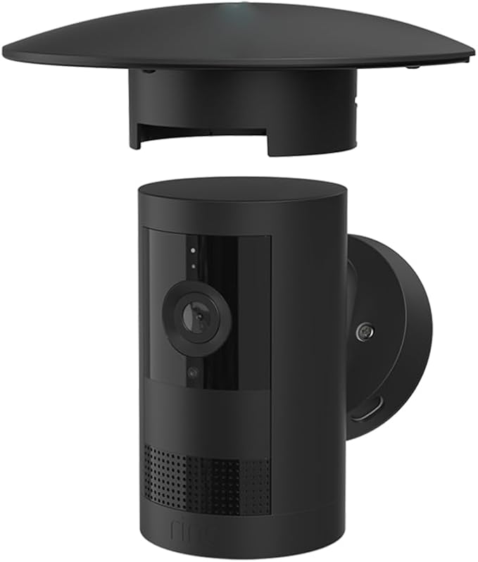 Holicfun Sun & Rain Shade Cover for Ring Outdoor Cam Plus, Black | Plastic protective visor, adds extra protection, shields camera from rain, snow, sunlight & bird dropping, easy installation - Image 2