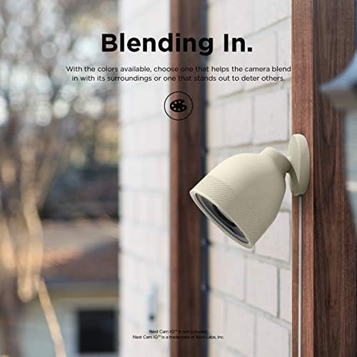 elago Outdoor Camera Cover for Google Nest Cam IQ | Infrared LED Visible, Holes for Microphone/Speaker, Easy Installation, All-Weather Protective Skin (Classic White) - Image 3