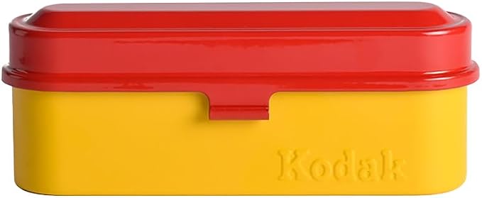 KODAK Film Case - for 5 Rolls of 35mm Films - Compact, Retro Steel Case to Sort and Safeguard Film Rolls (Film is not Included) (Red) by Unknown