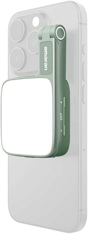 Amaran Go Magnetic Selfie Phone Light, Compatible with MagSafe & Qi2 Magnets, Dual LED Light Source with Adjustable Mirror Light & CCT (2700K-6500K), for Selfies, Makeup, & Content Creation (Green) - Image 5