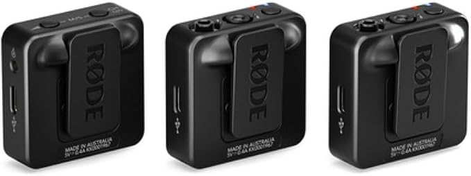 RØDE Wireless GO (Gen 3) 2-Person Compact Digital Wireless Microphone System/Recorder | 2.4 GHz, Black Bundle with GO Handheld Mic Adapter + Lavalier Microphone + Furry Windscreen + Cloth (5 Items) - Image 3