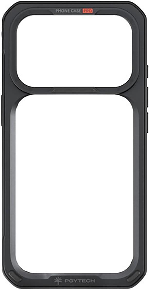 PGYTECH ProShot Phone Case for iPhone 17 Pro, Aluminum Alloy Protective | with 4 Expansion Ports, 3 Strap Holes & Silicone Liner Have 67mm Filter Adapter Ring Backplate, for Heat Dissipation, Black - Image 4