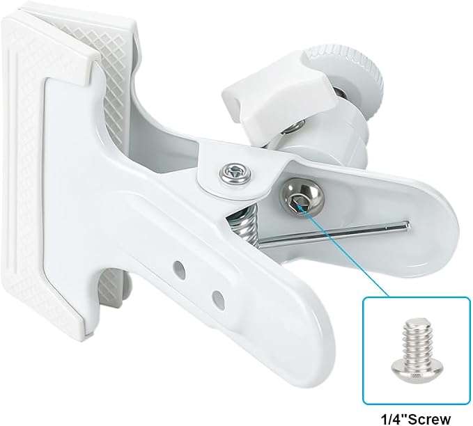 CAMVATE Spring Clip Clamp with Mini Ball Head Mount (White) - 3542 - Image 5