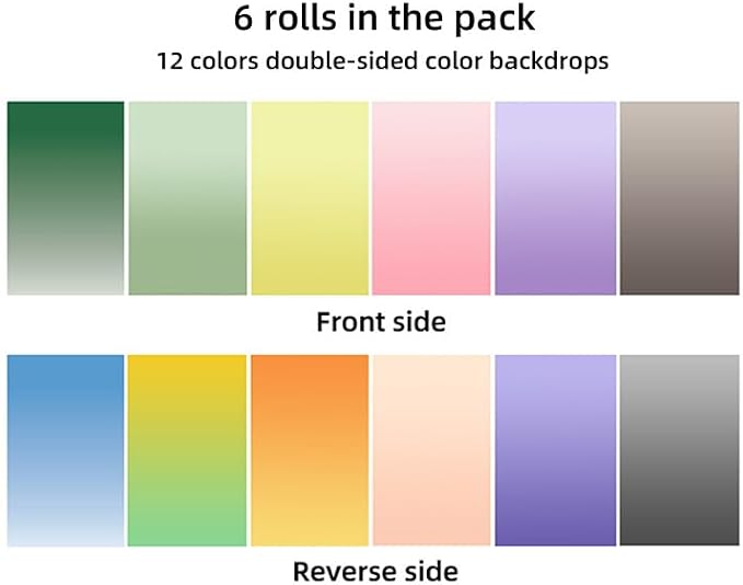 Yoocheese Photo Backdrop for Product Photography: 6pcs/12color Paper Background kit for Food Photos, Small Item Photoshoot - for Product Photographer & Content Creator (22x34inches New) - Image 4