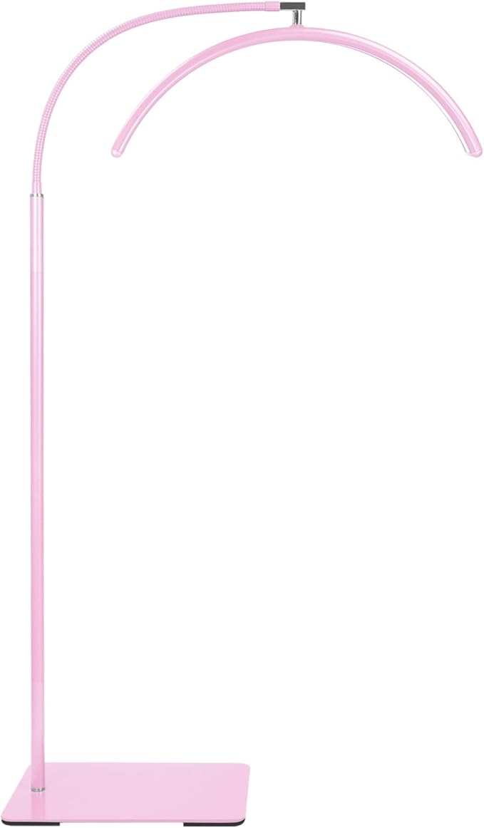 Half Moon LED Floor Light - Professional Shadow-Free, Dimmable Lamp | for Lash Techs, Estheticians & Tattoo Artists | Eyelash Extensions, Nail Art, Home & Office (Pink) by ZEKAHOV