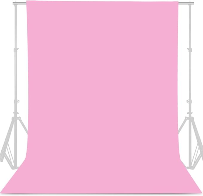 GFCC Pink Backdrop - 8FTX10FT Polyester Pink Photo Backdrop for Photoshoot Background for Photography Screen Video Recording Picture Background | Non-Reflective, Polyester Curtain, Easy Hang, Multipurpose Screen for Studio Photo Booth, Video Recording,... by GFCC