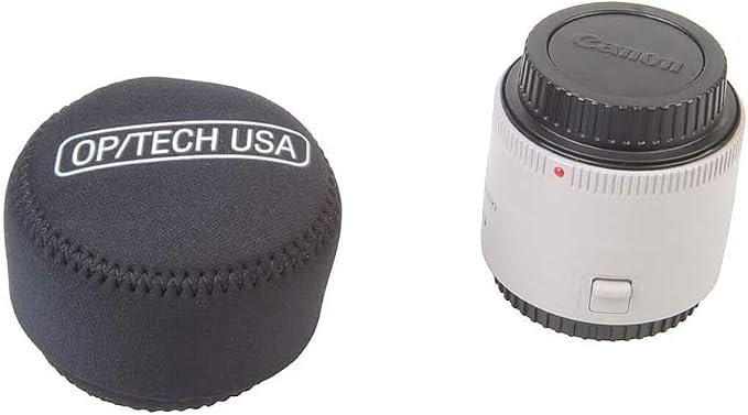 OP/TECH USA Fold-Over Neoprene Lens Pouch – Camera Lens Case for safe Lens Cover storage, Great for Photography & outdoor shoot, Keeps your Lens secure with No-Lose Lid-306 (Black) - Made in USA - Image 3