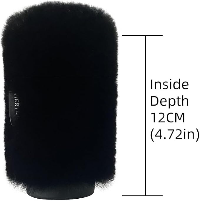 Microphone Wind Muff Pop Filter For Sennheir MKE600 Shotgun Microphone Cover windscreen Deadcat For Rode Ntg4 NTG5 shield Headset microphone windscreen For Sony Ecm-XM1 ECM673 674 ECM NV1 (Black) - Image 2