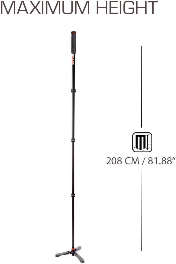3 Legged Thing Punks Trent 2.0 Monopod with Docz2 Foot Spreader Kit - Lightweight Magnesium Alloy Camera Monopod with Multiple Uses for Heavy Equipment (TRENTKITGREY2.0) - Image 2