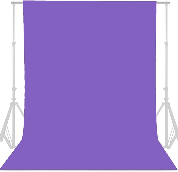 GFCC Purple Backdrop - 8FTX10FT Purple Photo Backdrop for Photoshoot Background for Photography Screen Video Recording Picture Background | Non-Reflective, Polyester Curtain, Easy Hang, Multipurpose Screen for Studio Photo Booth, Video Recording, Portr... by GFCC