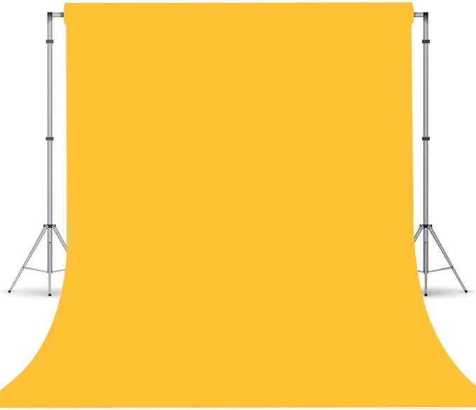 Yellow Photography Backdrop for Photoshoot, Fabric 8x10ft | Versatile Studio Photo Backgrounds, Non Reflective, Easy to Use, for Portraits, Product, Party, Video Creation by TERSUM