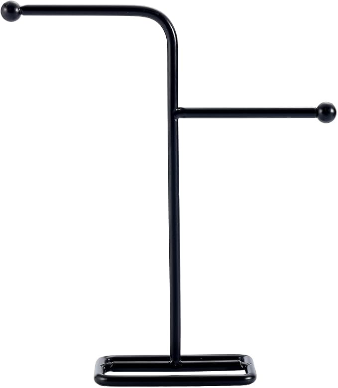 SUNNYCLUE Earring Display Stand,Jewelry Display Holder Black Jewelry Towers No Hole Necklace Stand Holder Storage Bangles Rings Earrings Watch Hanging Organizer for Selling Home Storage Show Photo by SUNNYCLUE