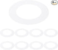 PATIKIL 2.8" ID 4.5" OD Plastic Trim Ring, 8 Pcs Ceiling Light Goof Rings Matte Circular Light Cover Lighting Fixture for Ceiling Wall Recessed Can Downlights, Translucent Matte White by PATIKIL
