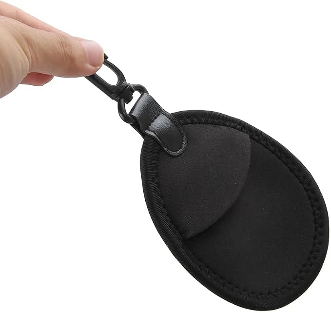 2 Pack Lens Filter Pouch Mini Storage Bag Sleeve Protective Case with Keychain Hook 2 Pockets For Camera CPL MC UV ND 25mm-77mm 43mm 46mm 49mm 52mm 55mm 58mm 62mm 67mm, Black - Image 4