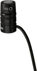 Shure Microflex MX183 Omnidirectional Lavalier Microphone - Condenser Mic with TQG / TA4F Connector Wireless Bodypack Transmitters by Shure