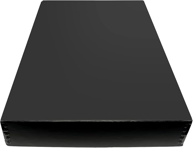 Lineco Museum Archival Storage Box, Drop Front, 13.75x19.75x3 in, Black | Acid-Free with Metal Edge, Preserves Picture Longevity, Organize Photos, Newspapers, Prints, Documents, Crafts, DIY by Lineco