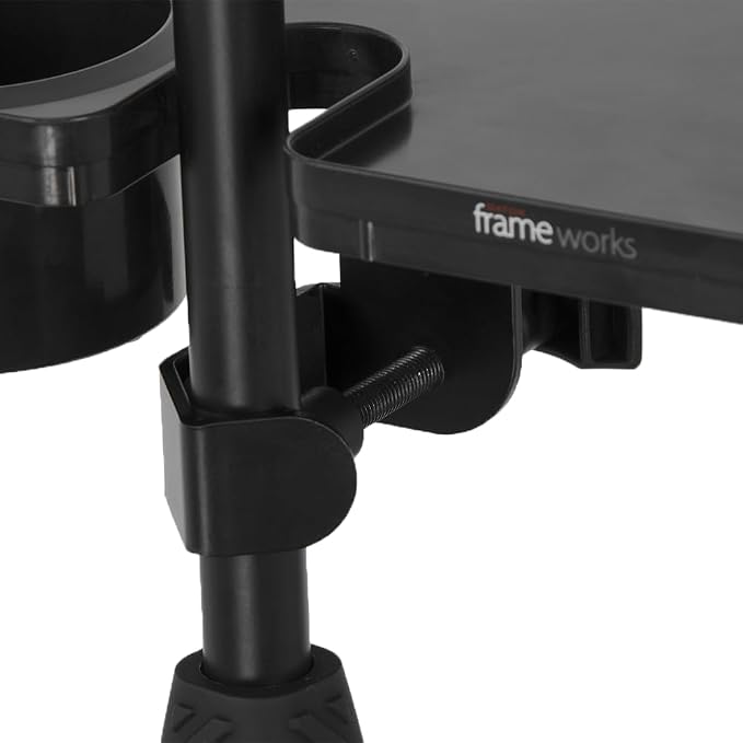 Gator Frameworks Microphone Stand Accessory Tray with Drink Holder and Guitar Pick Tab, 12" x 7" (GFW-MIC-ACCTRAY) - Image 9
