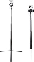 Ground Golf Monopod and Tripod Phone Holder Stand with Spike Stake, 46" Extendable Selfie Stick & Universal 1/4" Screw - Record Stable Hands-Free Golf Swing Videos for magsafe and All Smartphones by Unknown