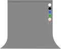 Gray Photo Backdrop for Photoshoot Solid Color Background 5x7 ft | Grey Photography Photobooth Curtain for Headshot, Homestudio, Portrait, Video, Meeting, Easy to Install, Washable Fabric by Pksoiil