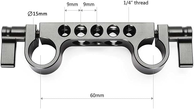 SMALLRIG Super Lightweight 15mm Railblock, Rod Clamp with 1/4''-20 Thread | Pack of 2, for Sony for Canon and DSLR Camera Rig 15mm Shoulder Support Rail System - Image 3