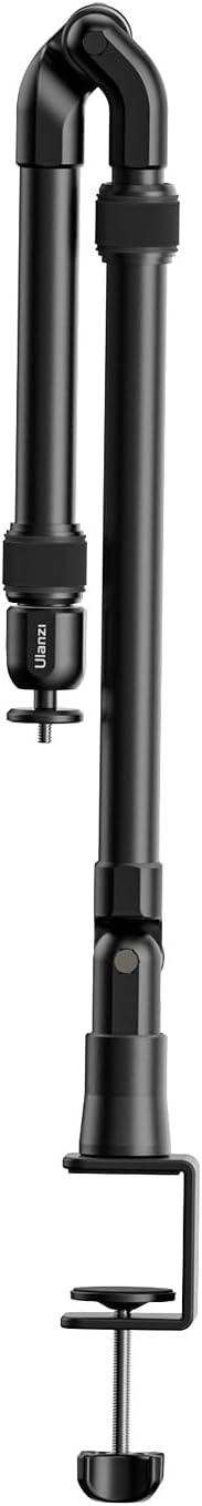 ULANZI ZJ02 Camera Desk Mount Stand Overhead Magic Articulating Arm | 98cm/38.6inch, 4-Section Adjustable, Aluminum, 1/4" Ball Head, for Cameras DSLR Lights Streaming Photo Video Shooting - Image 9