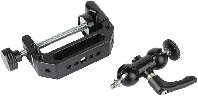CAMVATE C Clamp with 1/4"-20 Mini Ball Hand for Monitor Led Light Accessory | Jaw open 65mm - Image 7