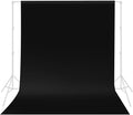 Hemmotop Black Backdrop Background Curtain 5x7 ft | Polyester, Drapes Well, Rod Pocket for Easy Hanging, for Video Recording, Pet Photography, Baby Shower, Graduation, Halloween by Hemmotop