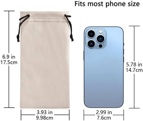 TRIUMPH VISION Glasses Case Soft Eyeglass Case Sunglass Pouch Cloth 3 Pack | Thick Microfiber Pouch Drawstring Pouch Eye Glass Bag Sunglasses Sleeve Storage, Lens Protection Cover,Cleaning Lens Screen - Image 5