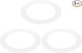 PATIKIL 4" ID 5.5" OD Plastic Trim Ring, 3 Pcs Ceiling Light Goof Rings Matte Circular Light Cover Lighting Fixture for Ceiling Wall Recessed Can Downlights, Translucent Matte White by PATIKIL