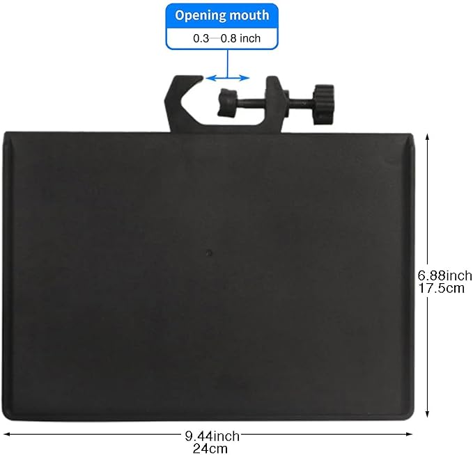 Microphone Stand Tray Mount Clamp on Rod Holders, Microphone Stand Desk with 9.44" X 6.88" for Stage, Music Sheet, Live Streaming, Recording (Stand NOT Included) Wholesale Items for Boutique - Image 2