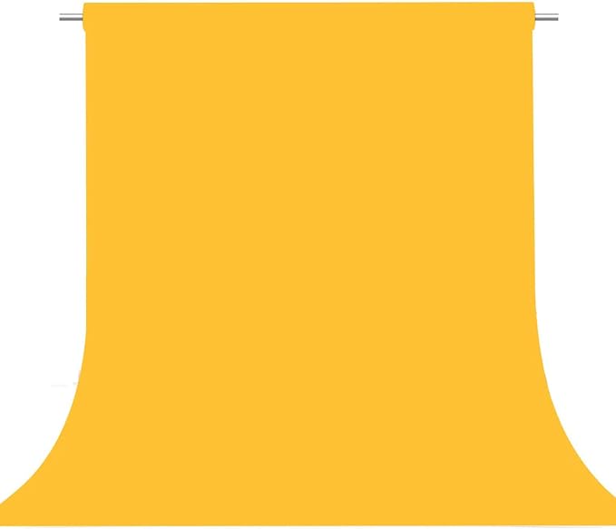 Yellow Photography Backdrop for Photoshoot, Fabric 10x10ft | Versatile Studio Photo Backgrounds, Non Reflective, Easy to Use, for Portraits, Product, Party, Video Creation by TERSUM