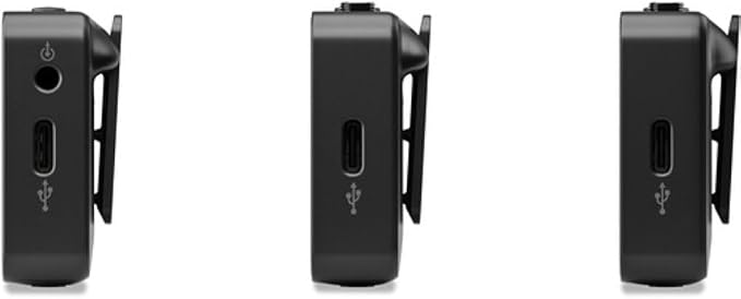 RØDE Wireless GO (Gen 3) 2-Person Compact Digital Wireless Microphone System/Recorder | 2.4 GHz, Black Bundle with GO Handheld Mic Adapter + Lavalier Microphone + Furry Windscreen + Cloth (5 Items) - Image 4