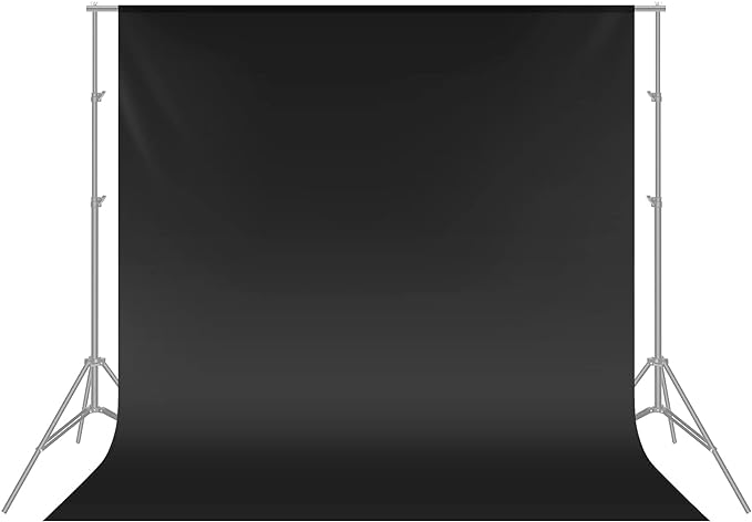 NEEWER 6x9 feet/1.8x2.8m Photo Studio 100% Pure Polyester Collapsible Backdrop Background for Photography, Video and Television (Backdrop Only) - Black by Neewer