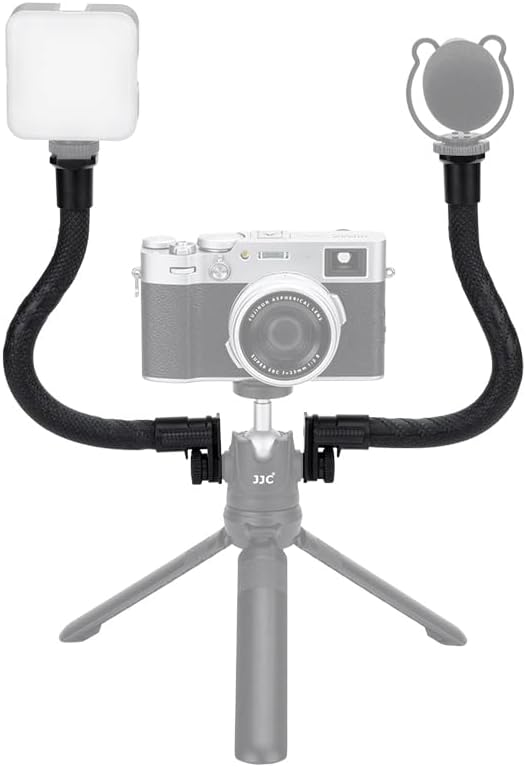 JJC 2-Pack Flexible Extension Arm with Cold Shoe Mount for Camera & Phone | Adjustable Magic Arm Grip for Camera Smartphone Attach LED Light or Microphone on Tripod, Vlog Shooting Recording Accessories - Image 4