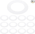 PATIKIL 3.2" ID 4.9" OD Plastic Trim Ring, 12 Pcs Ceiling Light Goof Rings Matte Circular Light Cover Lighting Fixture for Ceiling Wall Recessed Can Downlights, Translucent Matte White by PATIKIL
