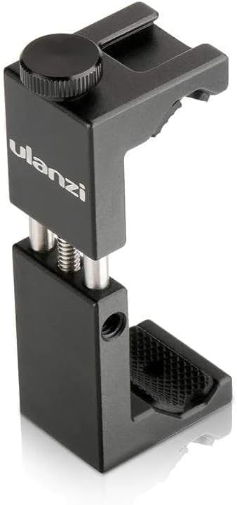 ULANZI ST-02S Aluminum Phone Tripod Mount w Cold Shoe Mount, Support Vertical and Horizontal, Universal Metal Adjustable Clamp for iPhone 12 11 Pro Xs X Max 8 7 Plus Samsung Android Smartphones - Image 4