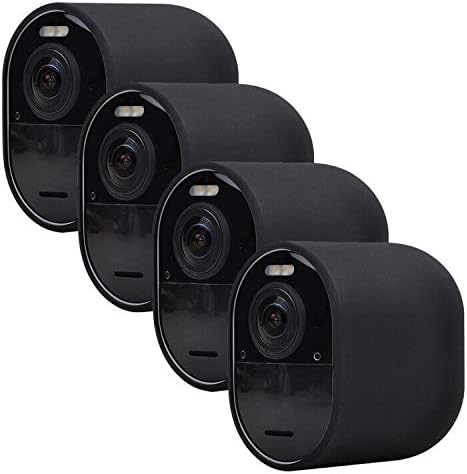 Silicone Case Cover for Arlo Camera, Weatherproof Protective Skin Cover for Arlo Ultra/Ultra 2/Pro 4/Pro 3 Black, 4 Pack by PicklePower