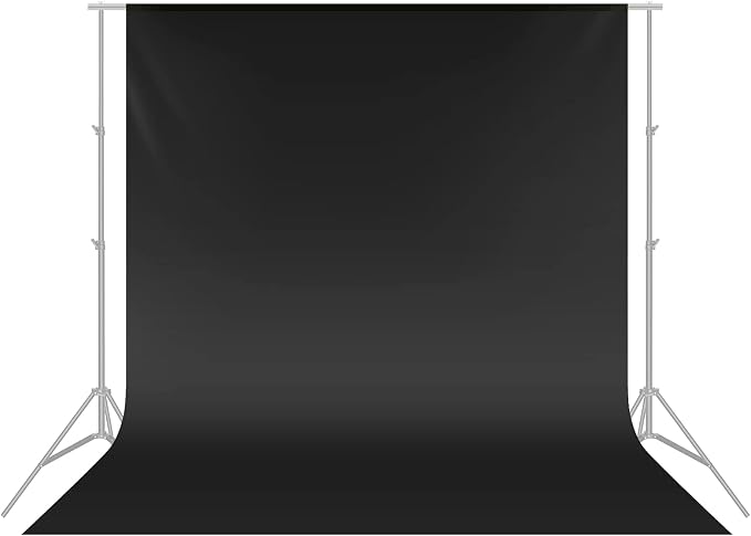 NEEWER 10 x 12FT / 3 x 3.6M PRO Photo Studio Premium Polyester Collapsible Backdrop Background for Photography, Video and Television (Backdrop ONLY) - Black by Neewer