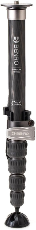 Benro MSD36C SupaDupa Monopod, 64.9" max Height, Carbon Fiber, Spiked Foot, CNC machined Aluminum flip Lock (MSD36C) by Benro