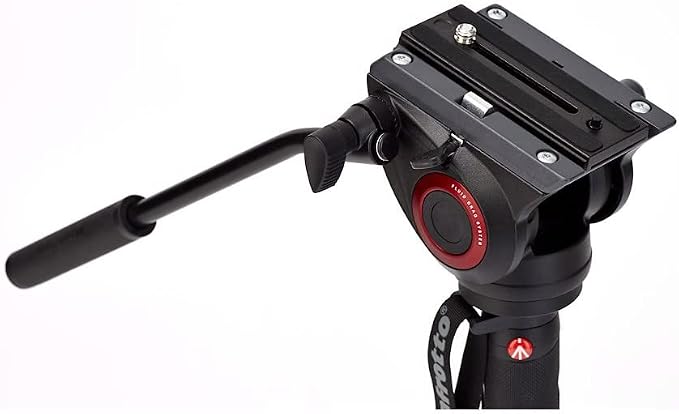 Manfrotto Video Monopod XPRO+, Camera and Video Support Rod with Video Head, 4-Section in Aluminum with Fluid Base, Photography Accessories for Content Creation, Video, Vlogging | FLUIDTECH system with 79-inch height and 18lb capacity for pan, tilt and... - Image 4