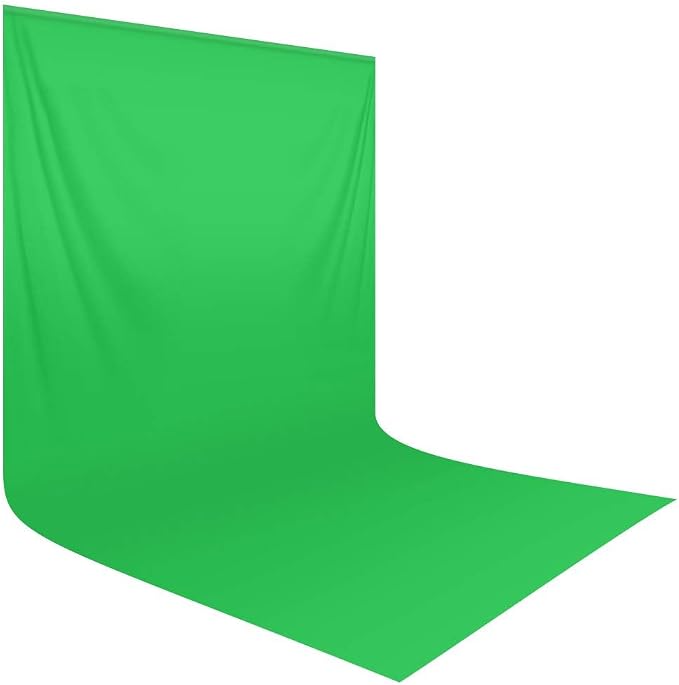 Hemmotop Chromakey Green Screen Backdrop, 10x20ft Large Background Fabric | Solid Chroma Green, Polyester Cloth, Perfect for Streaming Video Calls Zoom Studio, Ideal for Content Creators, Photography by Hemmotop