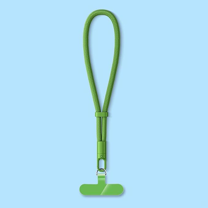 Phone Wrist Strap Lanyard Hand Universal Adjustable Phone Finger Grip Wristlet with 3 Patches Tether Anti Theft for iPhone 16 Pro Max 15 14 Charms for Keychain USB Flash Drive Wallet ID Name Tag Green - Image 2