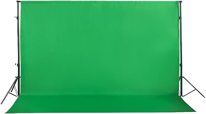 Green Screen Backdrop 10x7ft Photo Backdrop Chromakey Muslin Portrait Green Backdrop for PS Keying/Video Creation/Studio Portrait Shoots by HMTFOTO
