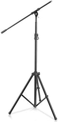 Pyle Heavy Duty Microphone Stand-Height Adjustable from 51.2'' to 78.75'' Inch High w/Extendable Telescoping Boom Arm 29.5'' and Stable Tripod Base-Clutch in T-Bar Adjustment Point PMKS56 by PyleUSA