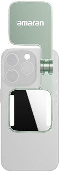 Amaran Go Magnetic Selfie Phone Light, Compatible with MagSafe & Qi2 Magnets, Dual LED Light Source with Adjustable Mirror Light & CCT (2700K-6500K), for Selfies, Makeup, & Content Creation (Green) by amaran