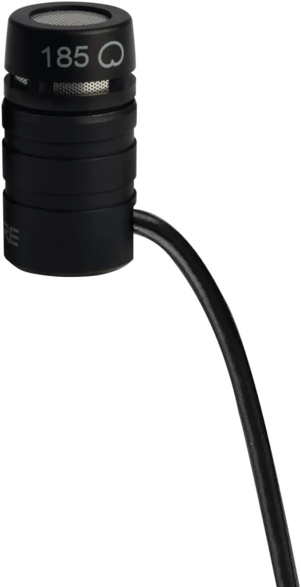 Shure Microflex MX185 Cardioid Lavalier Microphone - Condenser Mic with TQG / TA4F Connector Wireless Bodypack Transmitters | Condenser Mic with TQG / TA4F Connector Wireless Bodypack Transmitters by Shure
