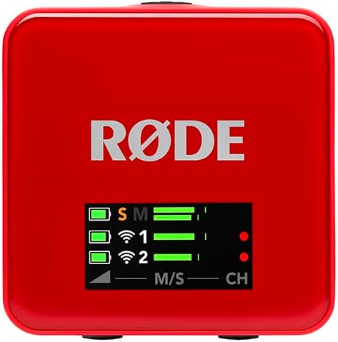 RØDE Wireless GO (Gen 3) – Compact Wireless Mic – Pristine Audio, 32-bit Float Recording, Automatic Level Control, for Phones, Cameras and Computers (Red) - Image 4