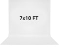 7x10 FT White Photo Backdrop 100% Polyester Photography Background | Non-Reflective, Wrinkle-Resistant, Foldable Washable White Backdrop for Professional Photoshoot Portraits Party Video Studio by Vevelux