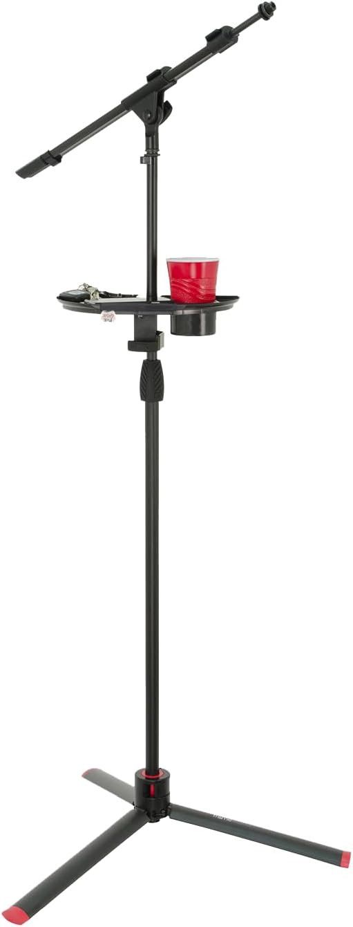 Gator Frameworks Microphone Stand Accessory Tray with Drink Holder and Guitar Pick Tab, 12" x 7" (GFW-MIC-ACCTRAY) - Image 11